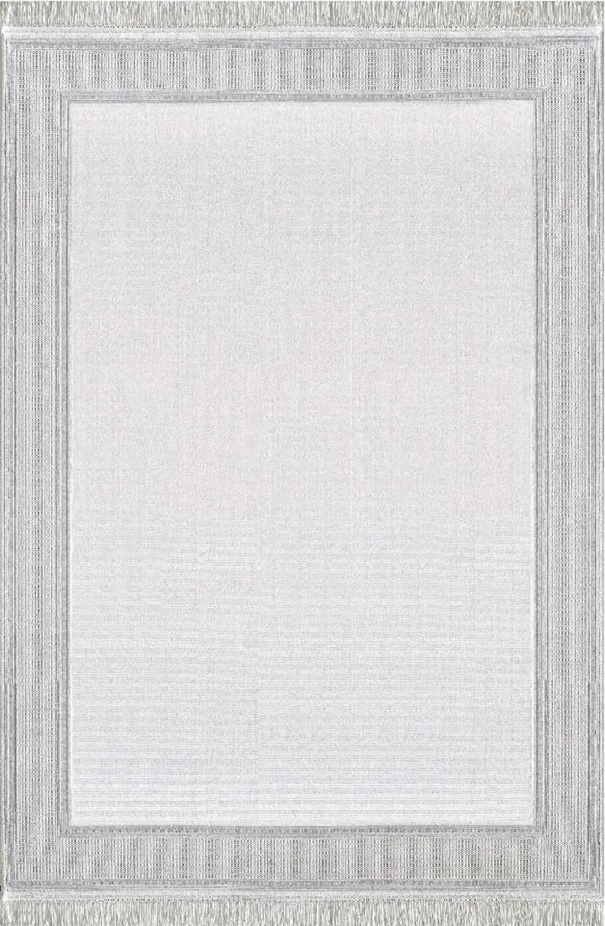 Pierre Cardin Voila ZQ03A Gri 0.8 mm Akrilik Yumuşak Yıkanabilir İnce Kaymaz Dikdörtgen Makine Dokuma Salon Halısı 100x300 cm