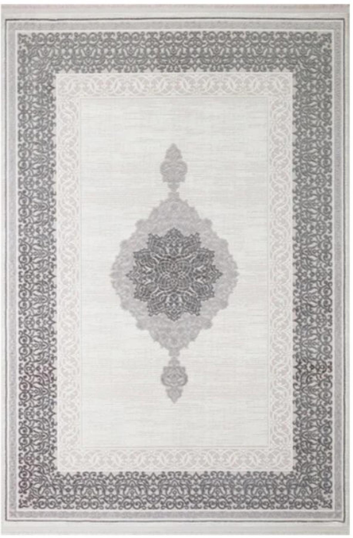 Türkmen Halı Mona MN04 Antrasit 0.8 mm Akrilik Yıkanabilir İnce Dikdörtgen Makine Dokuma Antre-Oturma Odası-Salon-Yatak Odası Halısı 160x230 cm