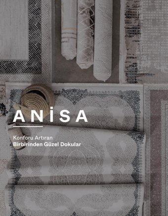 İpek Mekik Halı Anisa Krem-Vizon 10 mm Akrilik Antialerjenik-Antistatik Yıkanabilir Orta Kaymaz Taban Dikdörtgen Makine Dokuma Antre-Çocuk Odası-Salon-Yatak Odası Halısı 120x200 cm
