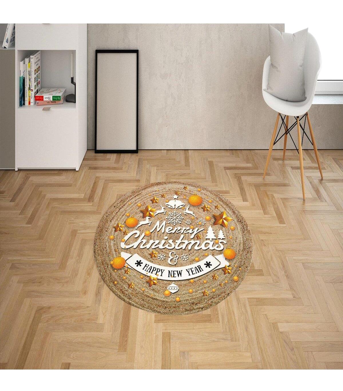 Doruklar Home Collection Krem 0.7 mm Polyester Leke Tutmaz-Toz Tutmaz Yıkanabilir Orta Kaymaz Dot Taban Dikdörtgen Makine Dokuma Antre-Salon Halısı 80x300 cm