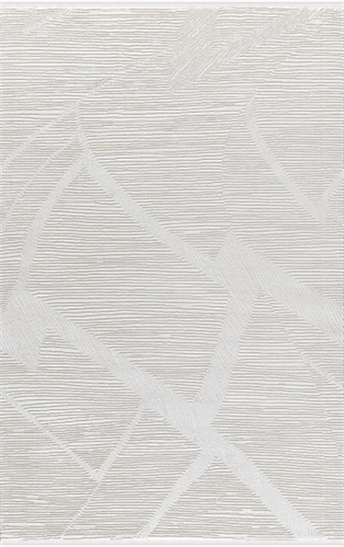 Merinos Recycle 38446 Krem 12 mm Akrilik Yıkanabilir Kalın Kaymaz Dikdörtgen Makine Dokuma Salon Halısı 180x180 cm