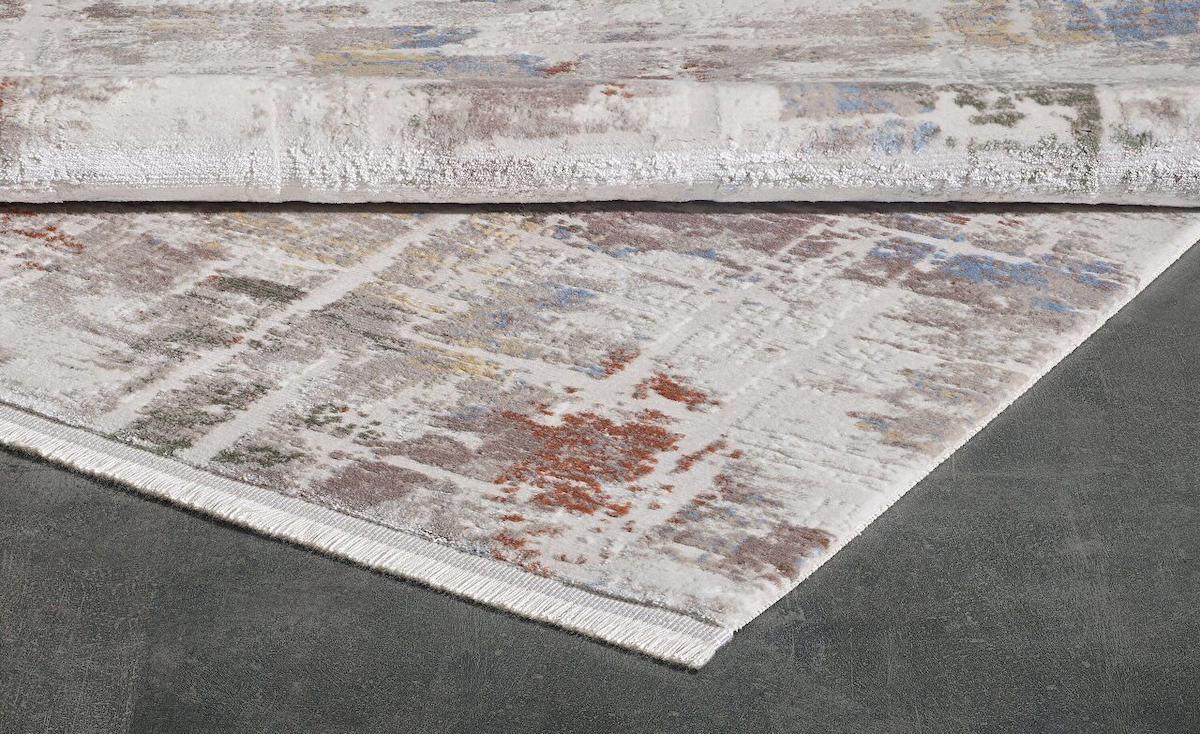Gümüşsuyu Novastyle 11470 Krem 9 mm Akrilik Toz Tutmaz Yıkanabilir İnce Kaymaz Dikdörtgen Makine Dokuma Salon Halısı 80x180 cm