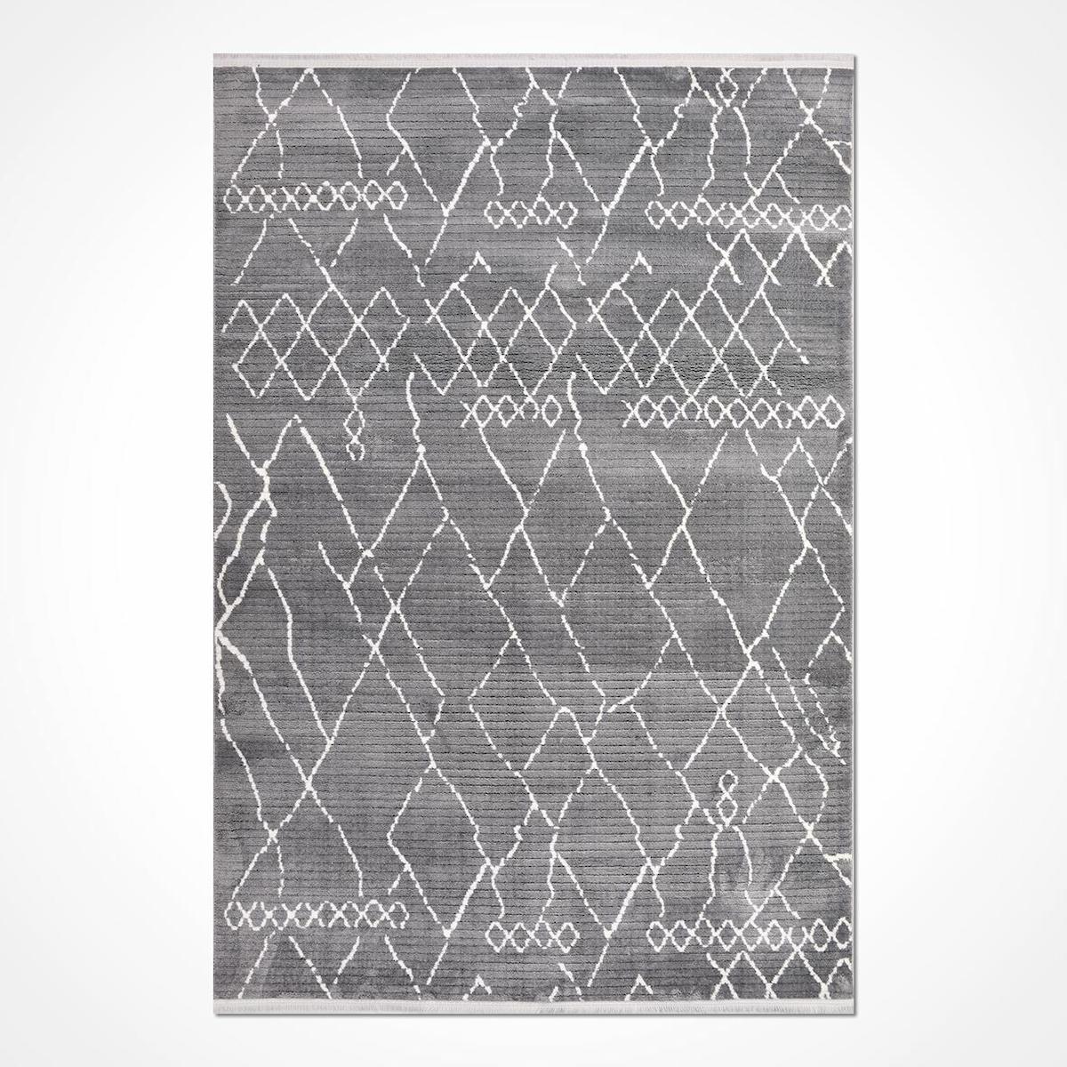 Crea Halı Monaco 16705 Krem 8 mm Polyester Toz Tutmaz Yıkanabilir Orta Dikdörtgen Makine Dokuma Salon Halısı 60x120 cm