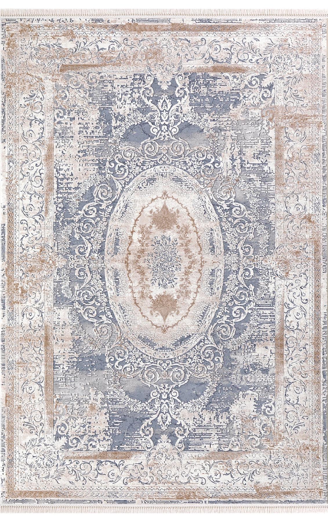 Padişah Santo 31881 Bej 10 mm Akrilik Yıkanabilir İnce Dikdörtgen Makine Dokuma Salon Halısı 200x290 cm