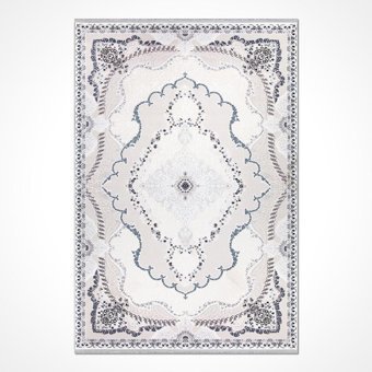 Crea Halı Silver 16576 Krem 6 mm Polyester Toz Tutmaz Yıkanabilir İnce Dikdörtgen Makine Dokuma Salon Halısı 180x280 cm