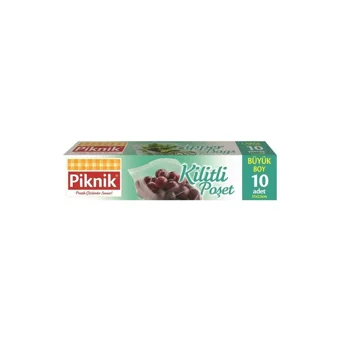 Piknik Büyük Kilitli Buz Dolabı Poşeti 10 Adet