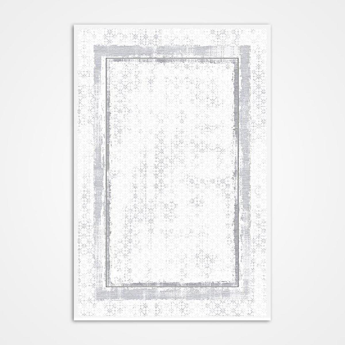 Crea Halı Silver 16551 Krem 6 mm Polyester Toz Tutmaz Yıkanabilir İnce Dikdörtgen Makine Dokuma Salon Halısı 100x300 cm