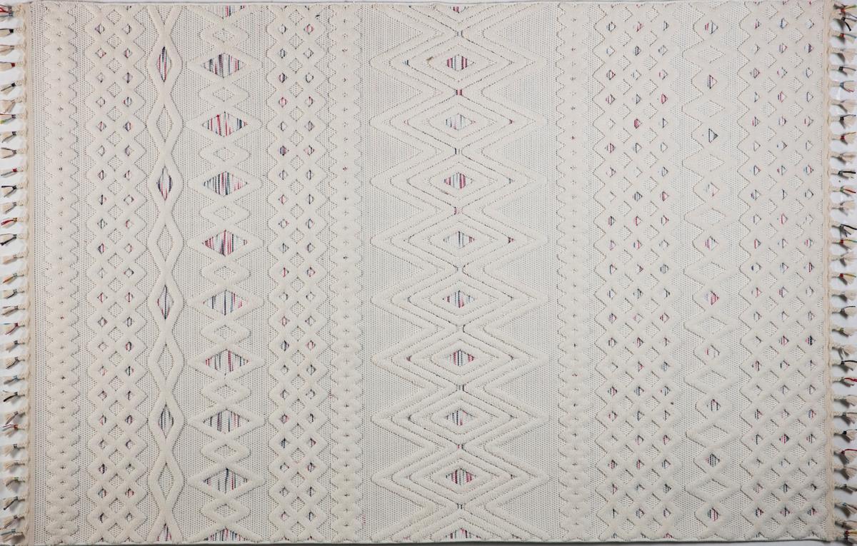 Gümüşsuyu Alvin 12626 Krem 10 mm Polyester Toz Tutmaz Yıkanabilir Orta Kaymaz Jüt Taban Dikdörtgen Makine Dokuma Salon Halısı 240x340 cm