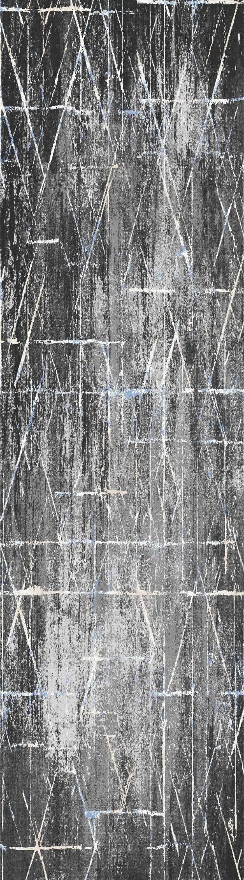 Atlas Halı Mood MD00C Gri 10 mm Akrilik Yıkanabilir İnce Kaymaz Jüt Taban Dikdörtgen Makine Dokuma Salon Halısı 180x260 cm