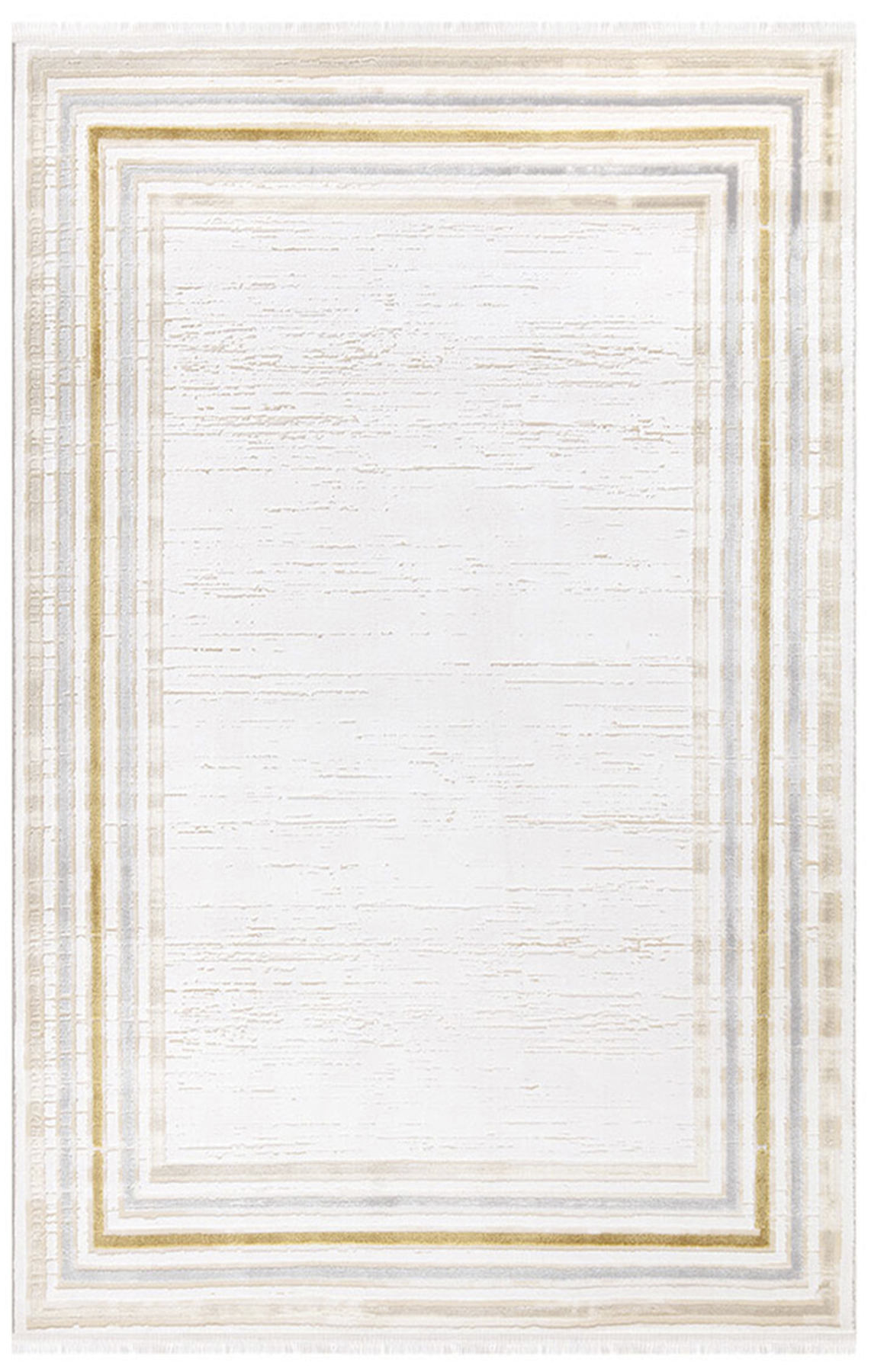 İpek Mekik Halı Gaspara 14960 Krem 10 mm Akrilik Yıkanabilir Orta Kaymaz Pamuk Taban Dikdörtgen Makine Dokuma Antre-Çocuk Odası-Salon-Yatak Odası Halısı 135x210 cm