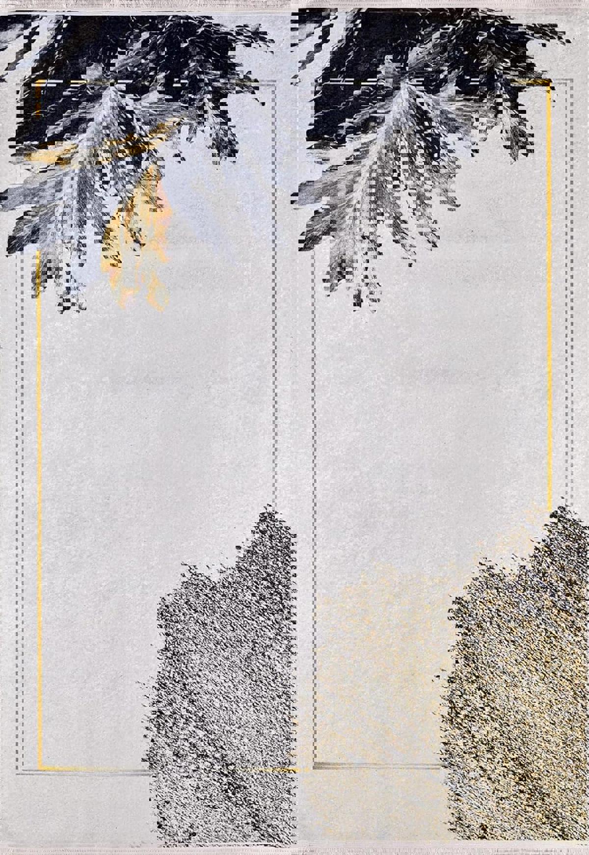Halı Atölyesi HA213 Krem 5 mm Pamuk Hipoalerjenik Yıkanabilir İnce Kaymaz Taban Dikdörtgen Makine Dokuma Salon Halısı 140x200 cm