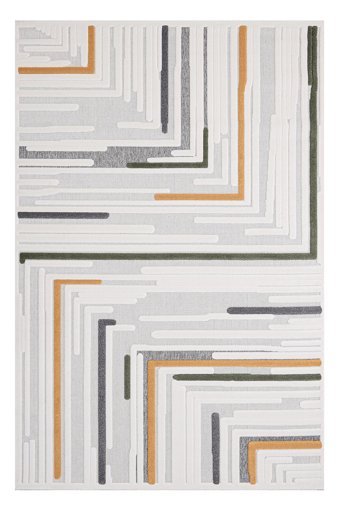 Alpina Home Dolce Krem 7 mm Polyester Yıkanabilir İnce Kaymaz Jüt Taban Dikdörtgen Makine Dokuma Salon Halısı 100x200 cm