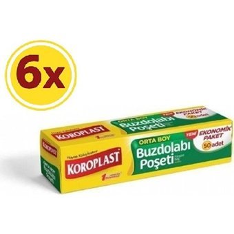 Koroplast Orta Buz Dolabı Poşeti 6x50 Adet