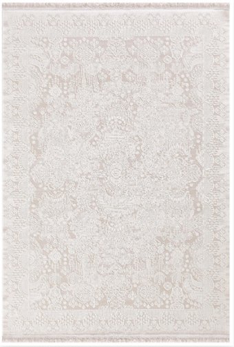 Dinarsu Arora 31885 Krem 10 mm Akrilik Yıkanabilir Orta Kaymaz Taban Dikdörtgen Makine Dokuma Salon Halısı 180x180 cm