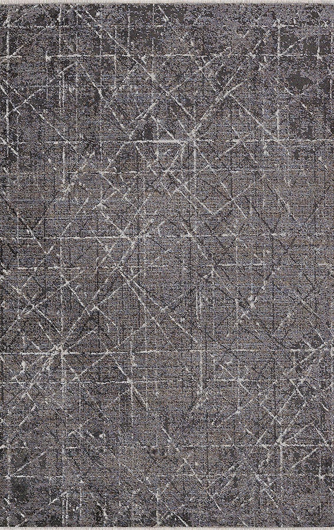 Merinos Icon 35544 Çok Renkli 10 mm Akrilik Antibakteriyel Yıkanabilir Kalın Kaymaz Lateks Taban Dikdörtgen Makine Dokuma Salon Halısı 100x150 cm