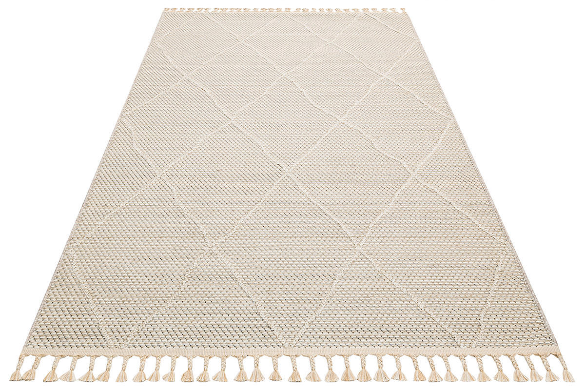 Eko Halı Soho SH02 Bej 10 mm Polipropilen Silinebilir Yıkanabilir Orta Kaymaz Dikdörtgen Makine Dokuma Oturma Odası-Salon Halısı 160x230 cm