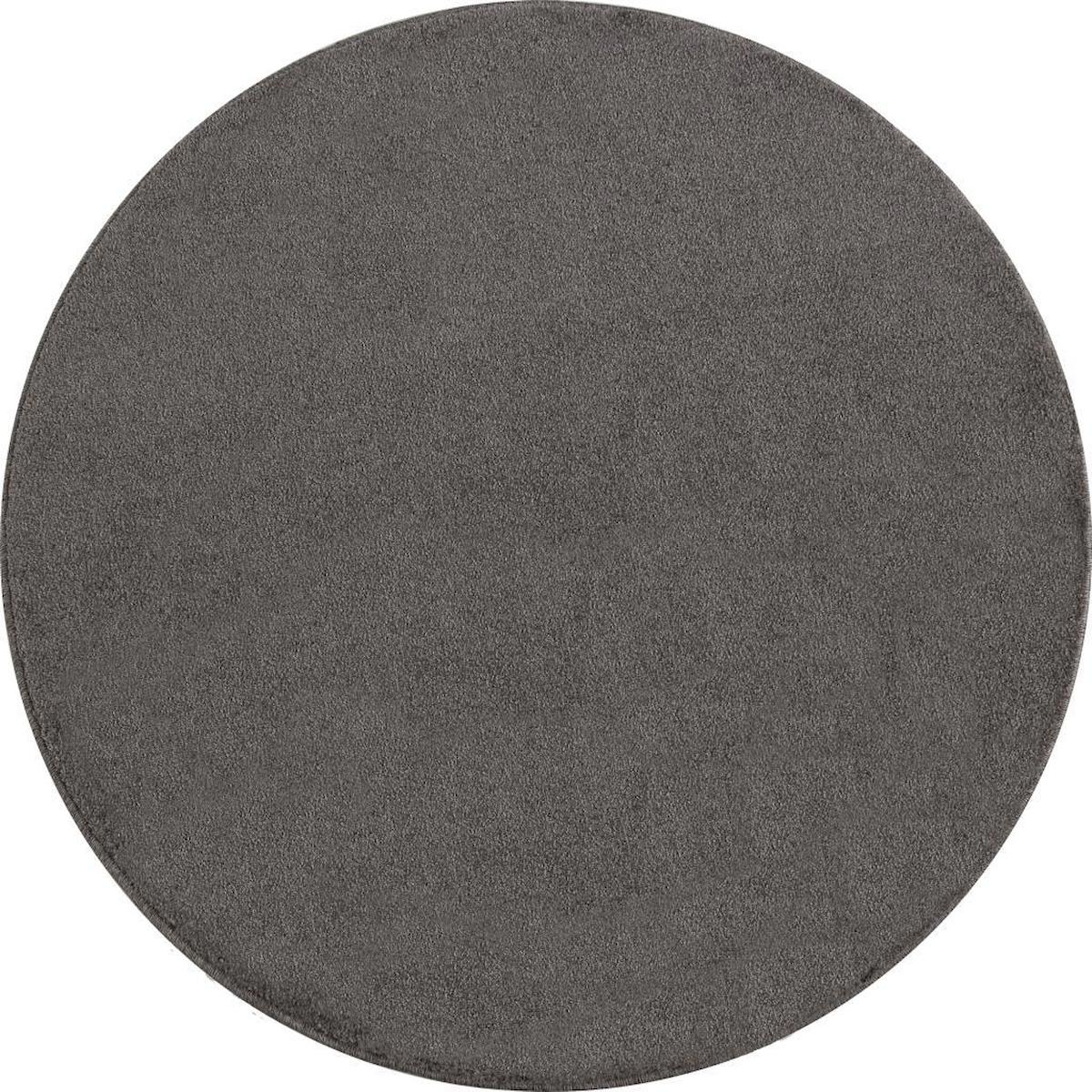 Carpettex Kahverengi 10 mm Polipropilen Antialerjenik Yıkanabilir Kalın Kaymaz Taban Yuvarlak Makine Dokuma Antre-Salon-Yatak Odası Halısı 100x100 cm