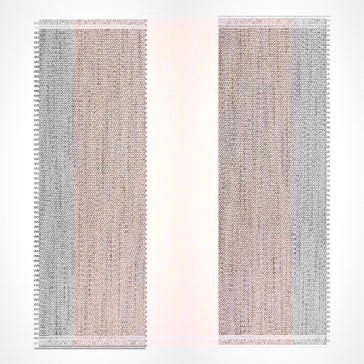 Crea Halı Pırıl Krem 7 mm Polyester Toz Tutmaz Yıkanabilir Orta Dikdörtgen Makine Dokuma Salon Halısı 120x300 cm