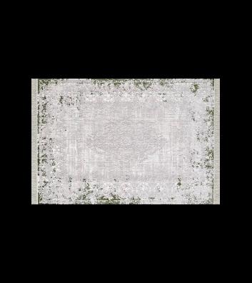 Royal Halı Mystic QM03C Krem - Mavi 10 mm Pamuk Antibakteriyel Yıkanabilir Kalın Kaymaz Lateks Taban Dikdörtgen Makine Dokuma Salon Halısı 120x180 cm