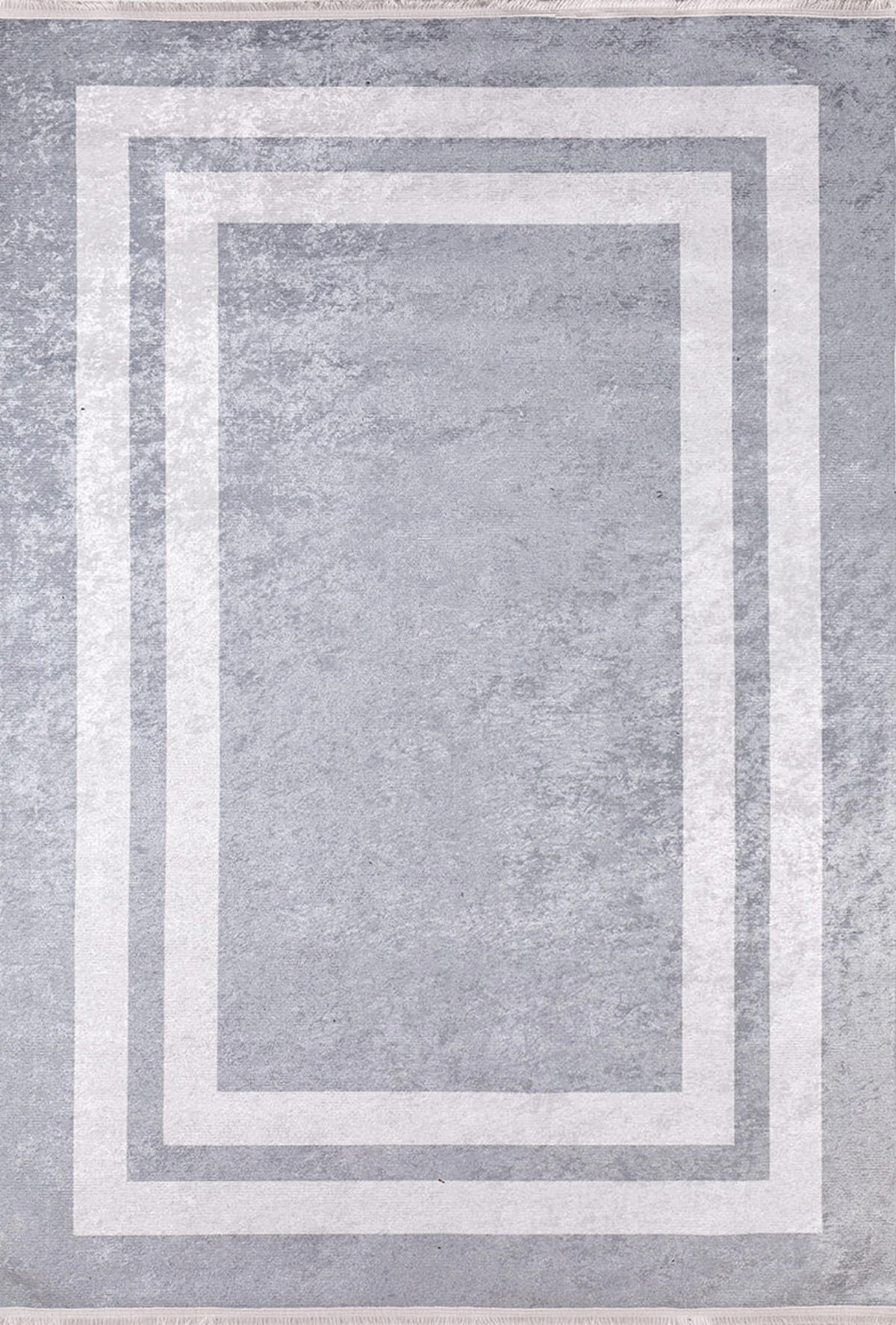 Halınet Novomoskovsk Gri 6 mm Pamuk Yıkanabilir İnce Kaymaz Jüt Taban Dikdörtgen Makine Dokuma Salon Halısı 120x180 cm