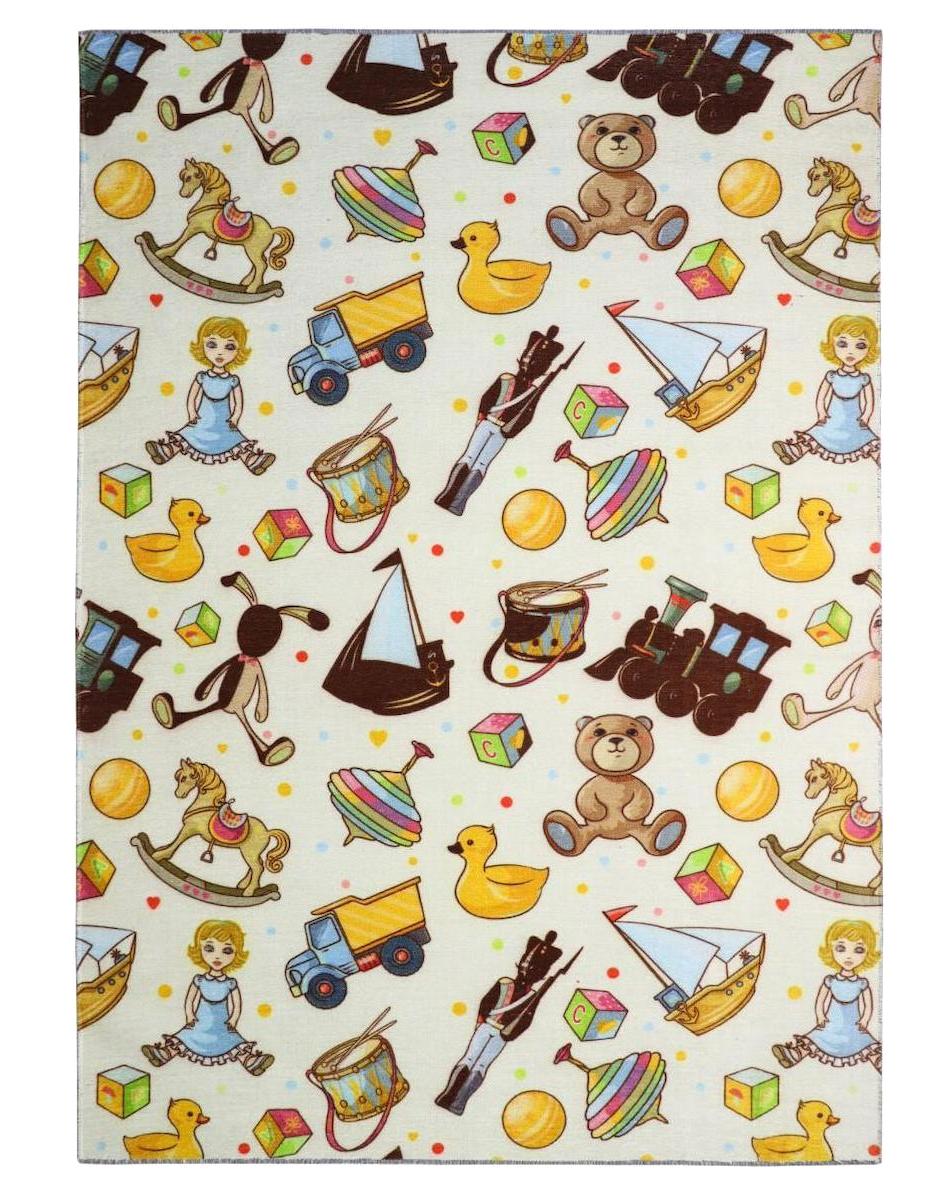 Petra Home Living Çok Renkli Şönil Yıkanabilir İnce Kaymaz Dikdörtgen Makine Dokuma Çocuk Odası Halısı 160x230 cm