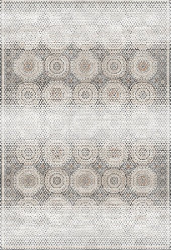 Elexsus Ascension 3317 Gri 8 mm Viskon Silinebilir Yıkanabilir Orta Kaymaz Dikdörtgen Makine Dokuma Oturma Odası-Salon Halısı 200x300 cm
