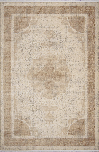 Kreasyon Halı Biblos 9315 Vizon 8 mm Akrilik Antialerjenik Yıkanabilir Kalın Kaymaz Jüt Taban Dikdörtgen Makine Dokuma Salon Halısı 80x150 cm