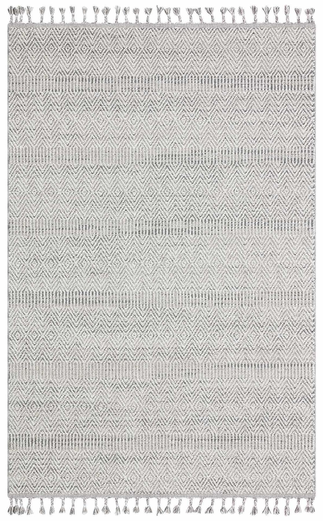 Eko Halı Soho SH01 Gri 10 mm Polipropilen Antialerjenik İnce Kaymaz Dikdörtgen Makine Dokuma Salon-Yatak Odası Halısı 150x230 cm