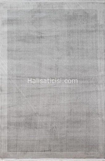 Gümüşsuyu Tierra 13374 Gri 0.9 mm Pamuk-Polyester Antibakteriyel Yıkanabilir İnce Kaymaz Taban Dikdörtgen Makine Dokuma Salon Halısı 80x250 cm