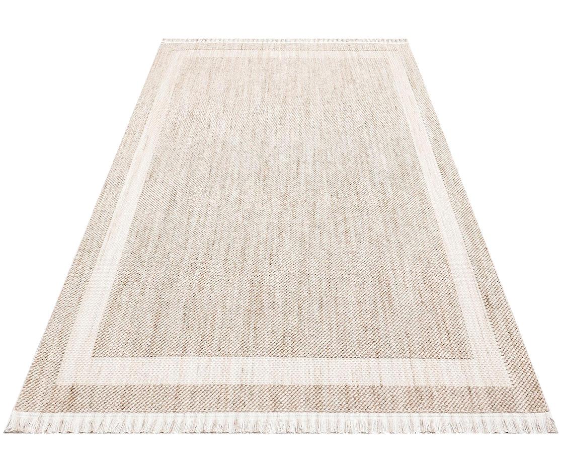Eko Halı Cozy CZY05 Krem 13 mm Polipropilen Antialerjenik Yıkanabilir Kalın Pamuk Taban Dikdörtgen Makine Dokuma Salon Halısı 120x160 cm