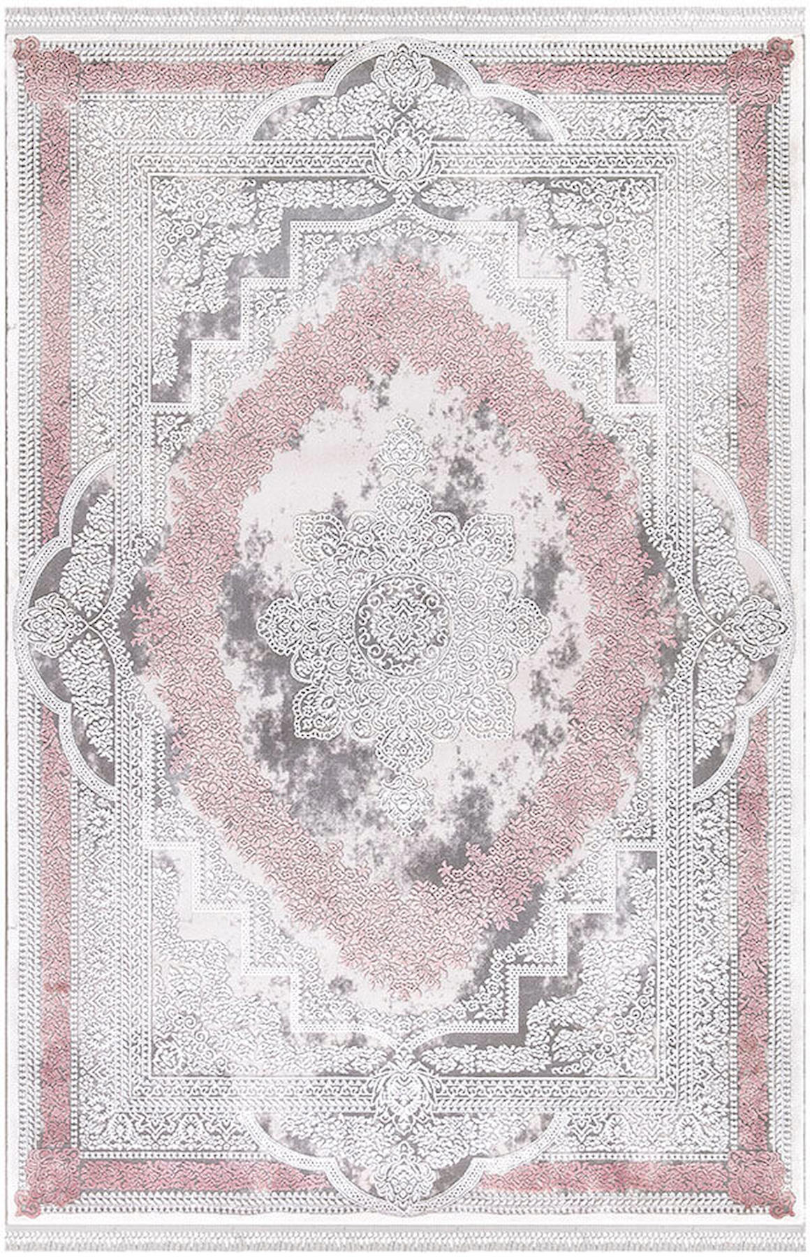 İpek Home Blossom 13509 Çok Renkli 10 mm Bambu Toz Tutmaz Yıkanabilir Orta Kaymaz Pamuk Taban Dikdörtgen Makine Dokuma Antre-Çocuk Odası-Salon-Yatak Odası Halısı 140x200 cm