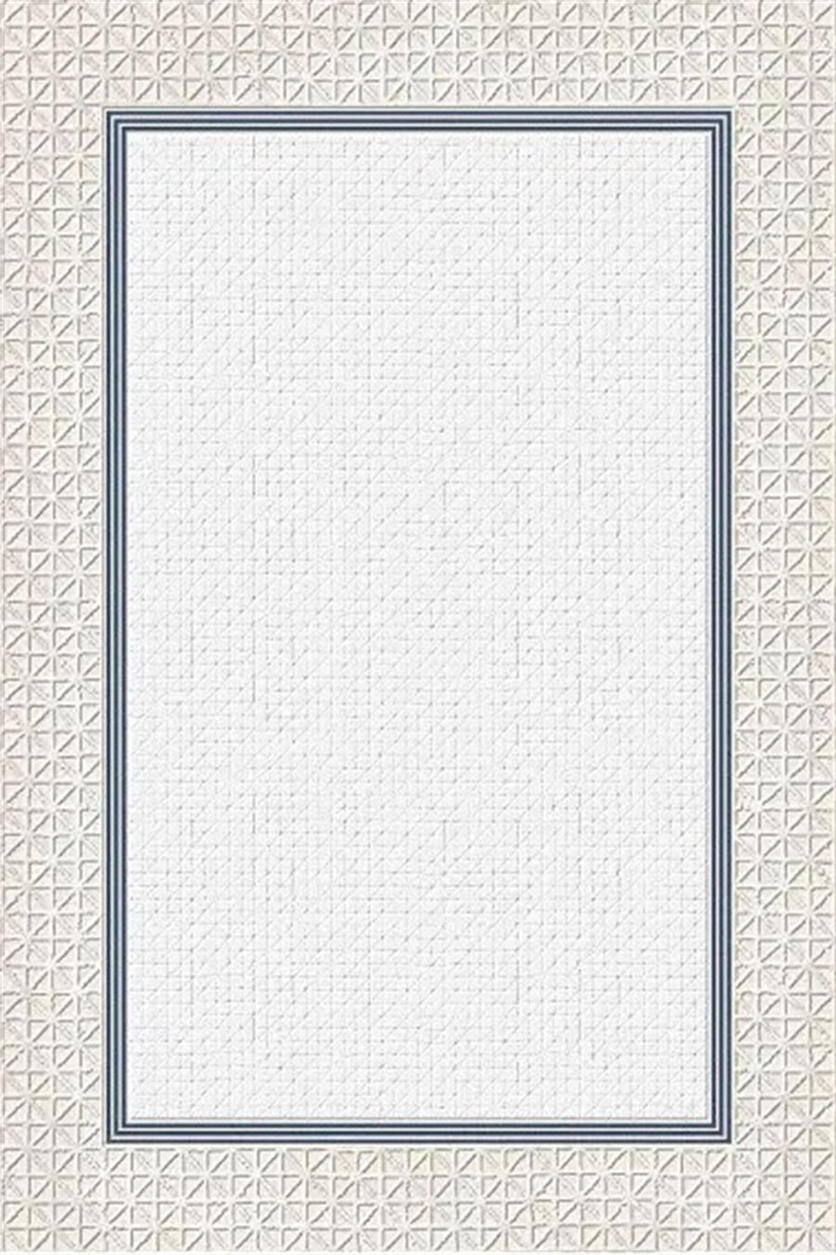 Kreasyon Halı Universal A0305 Krem 8 mm Akrilik Yıkanabilir Kalın Kaymaz Pamuk Taban Dikdörtgen Makine Dokuma Salon Halısı 120x200 cm