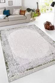 Royal Halı Mystic QM00C Gri 10 mm Pamuk Antibakteriyel Yıkanabilir Kalın Kaymaz Lateks Taban Dikdörtgen Makine Dokuma Salon Halısı 100x150 cm