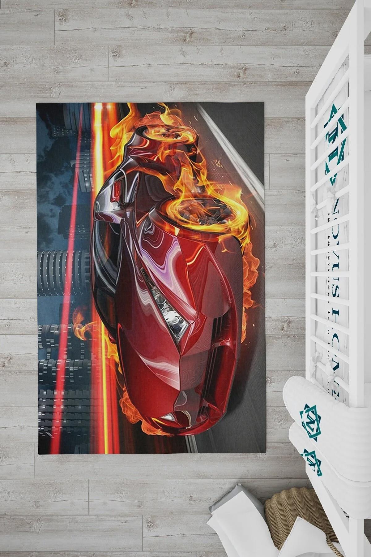 Novus Home Verona Serisi Bordo 6 mm Polyester Antibakteriyel-Toz Tutmaz-Yalıtıma Yardımcı Yıkanabilir İnce Kaymaz Taban Dikdörtgen Makine Dokuma Çocuk Odası Halısı 100x300 cm