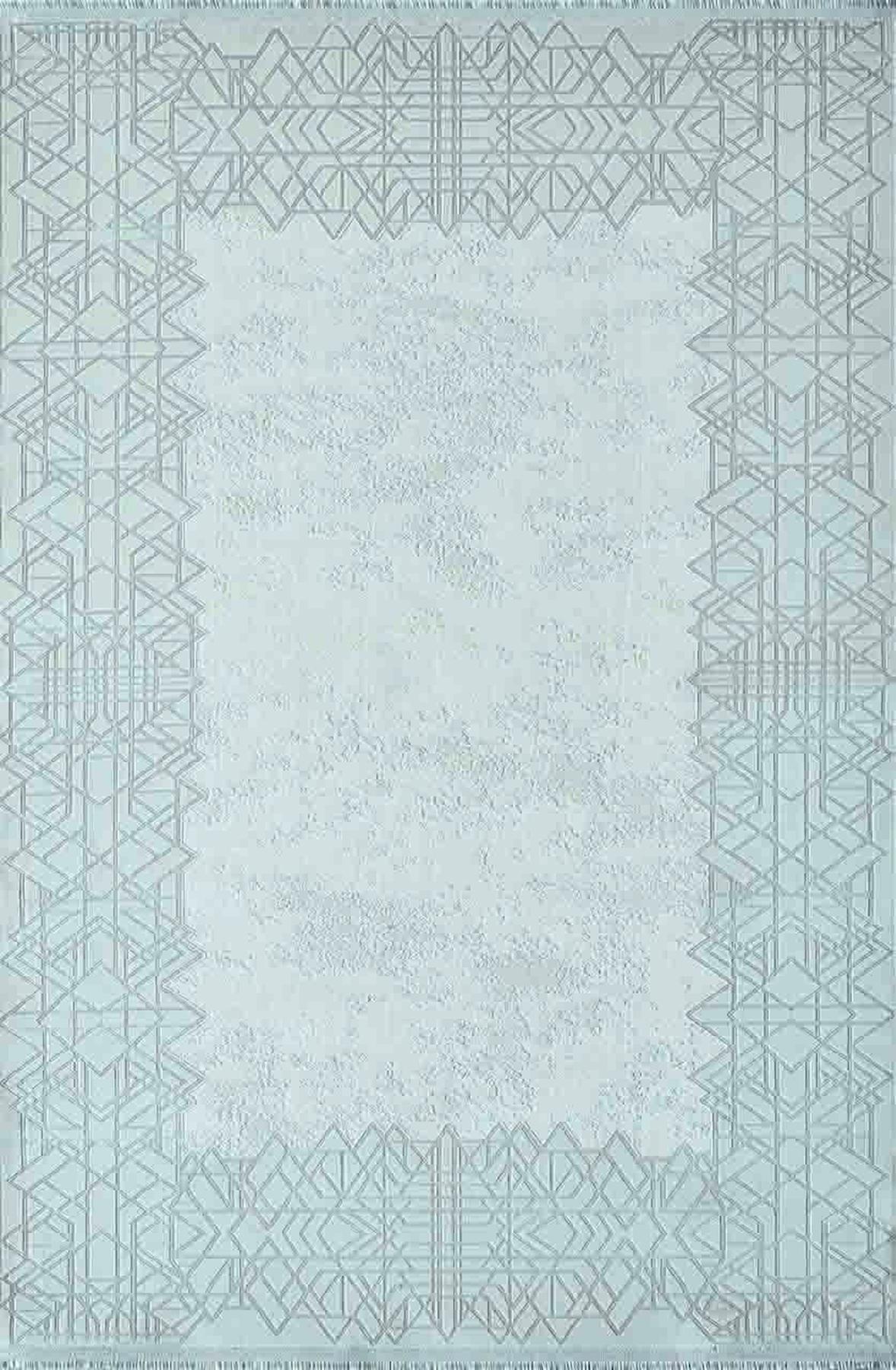 Artemis Halı Alegra 09111B Çok Renkli Polyester Yıkanabilir İnce Kaymaz Jüt Taban Dikdörtgen Makine Dokuma Salon Halısı 120x180 cm