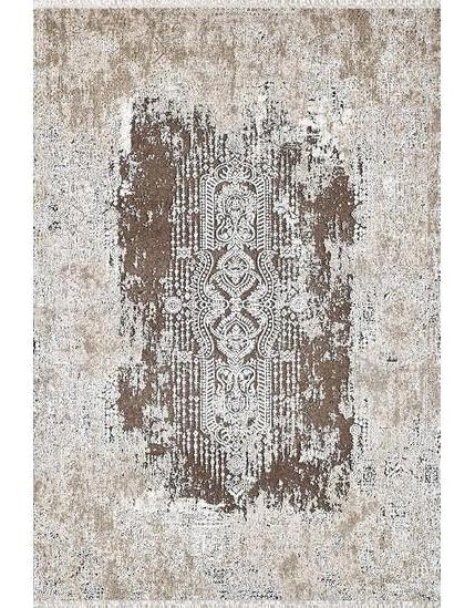 Atlas Halı Frape FP11B Gri Akrilik Yıkanabilir İnce Kaymaz Jüt Taban Dikdörtgen Makine Dokuma Salon Halısı 100x180 cm