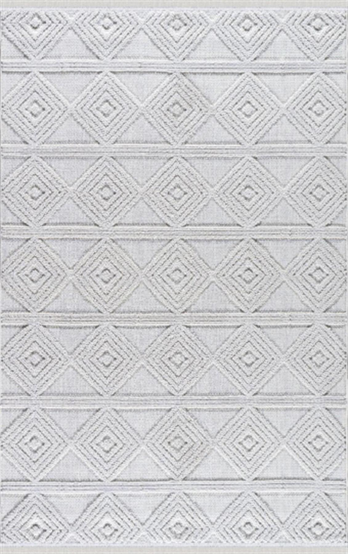 Padişah Ferida Krem 8 mm Polyester Yıkanabilir İnce Kaymaz Dikdörtgen Makine Dokuma Salon Halısı 120x200 cm