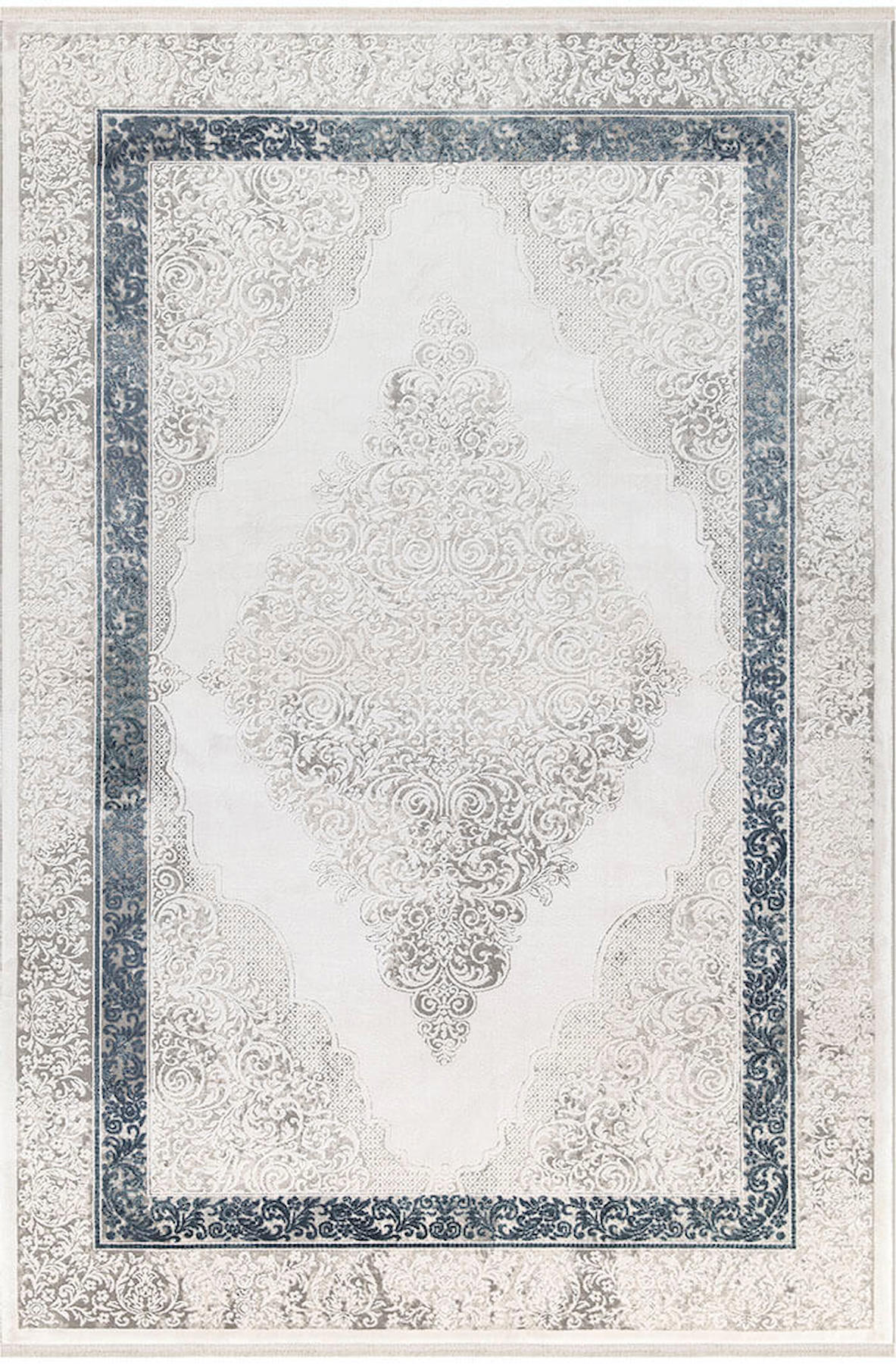 İpek Home Allures 12053 Çok Renkli 8 mm Akrilik Yalıtıma Yardımcı Yıkanabilir Orta Kaymaz Pamuk Taban dikdörtgen Makine Dokuma Salon Halısı 140x200 cm
