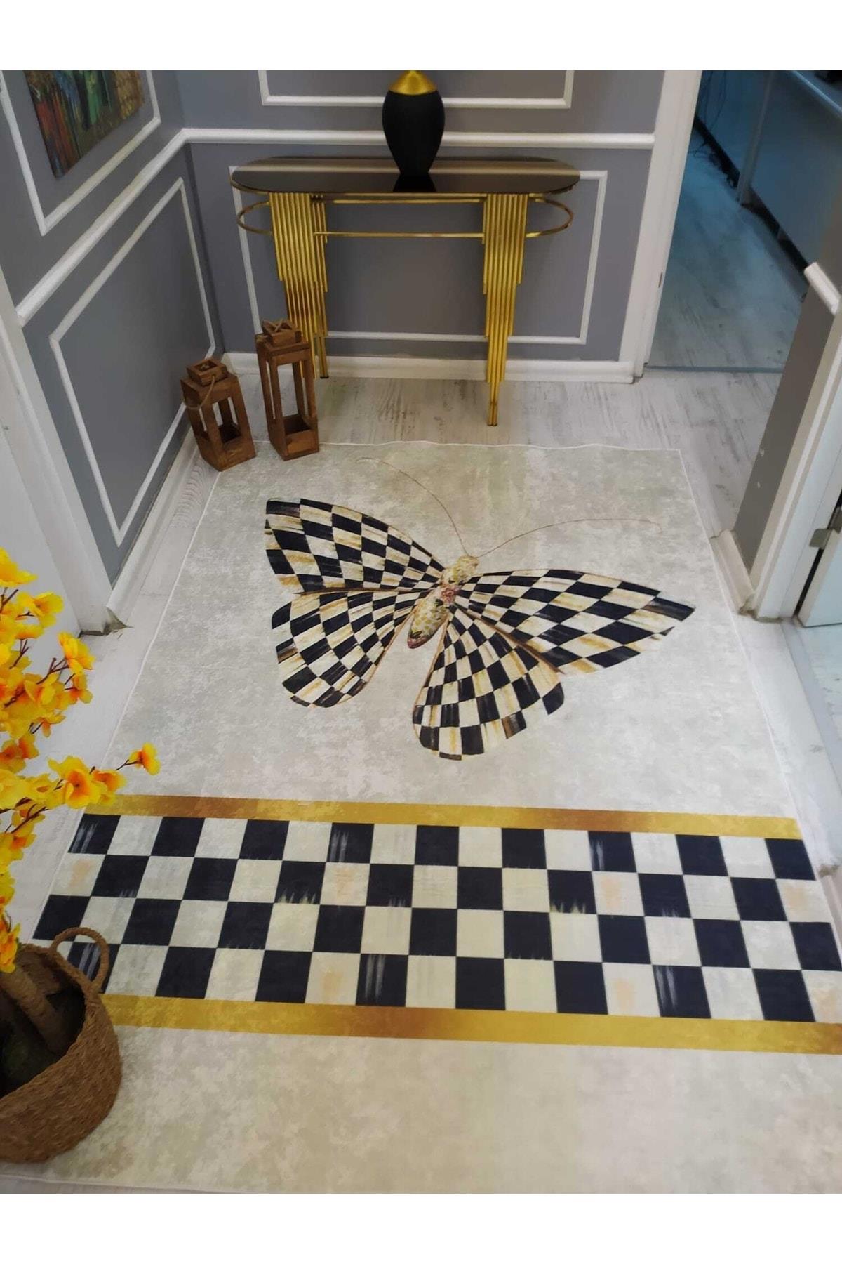 Doruklar Home Collection DRK8028 Çok Renkli 0.7 mm Polyester Antialerjenik Yıkanabilir İnce Kaymaz Suni Deri Taban Dikdörtgen Makine Dokuma Çocuk Odası-Salon Halısı 100x300 cm