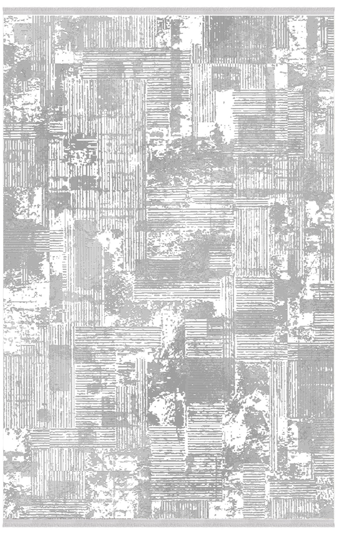 İpek Home Filiya 11352 Gri 8 mm Akrilik Yıkanabilir Orta Kaymaz Pamuk Taban Dikdörtgen Makine Dokuma Antre-Çocuk Odası-Salon-Yatak Odası Halısı 80x150 cm