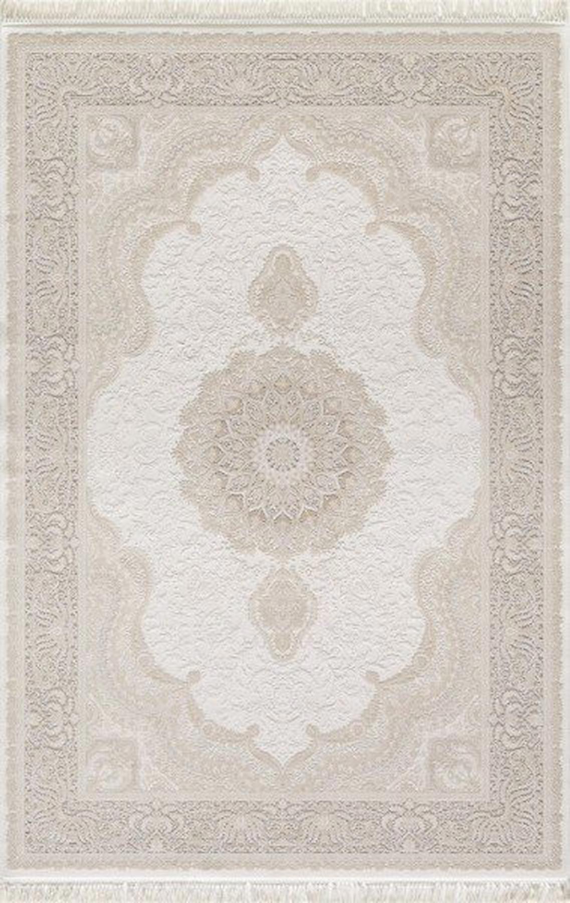 Artemis Halı Palace 5202C Krem Akrilik Yıkanabilir İnce Kaymaz Jüt Taban Dikdörtgen Makine Dokuma Salon Halısı 160x230 cm