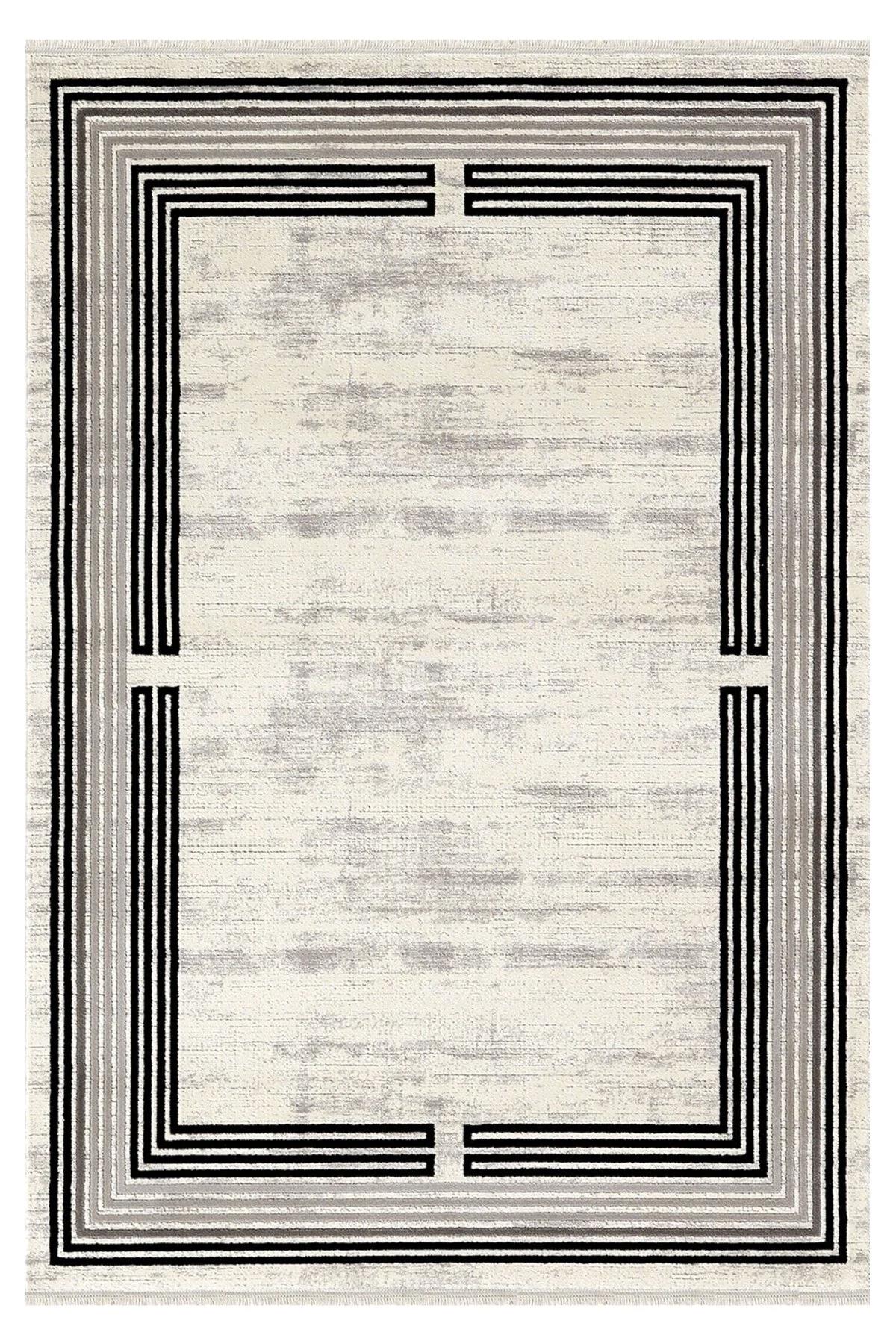 Padişah Eternity 34576 Krem 10 mm Akrilik Yumuşak Yıkanabilir İnce Dikdörtgen Makine Dokuma Salon Halısı 180x250 cm