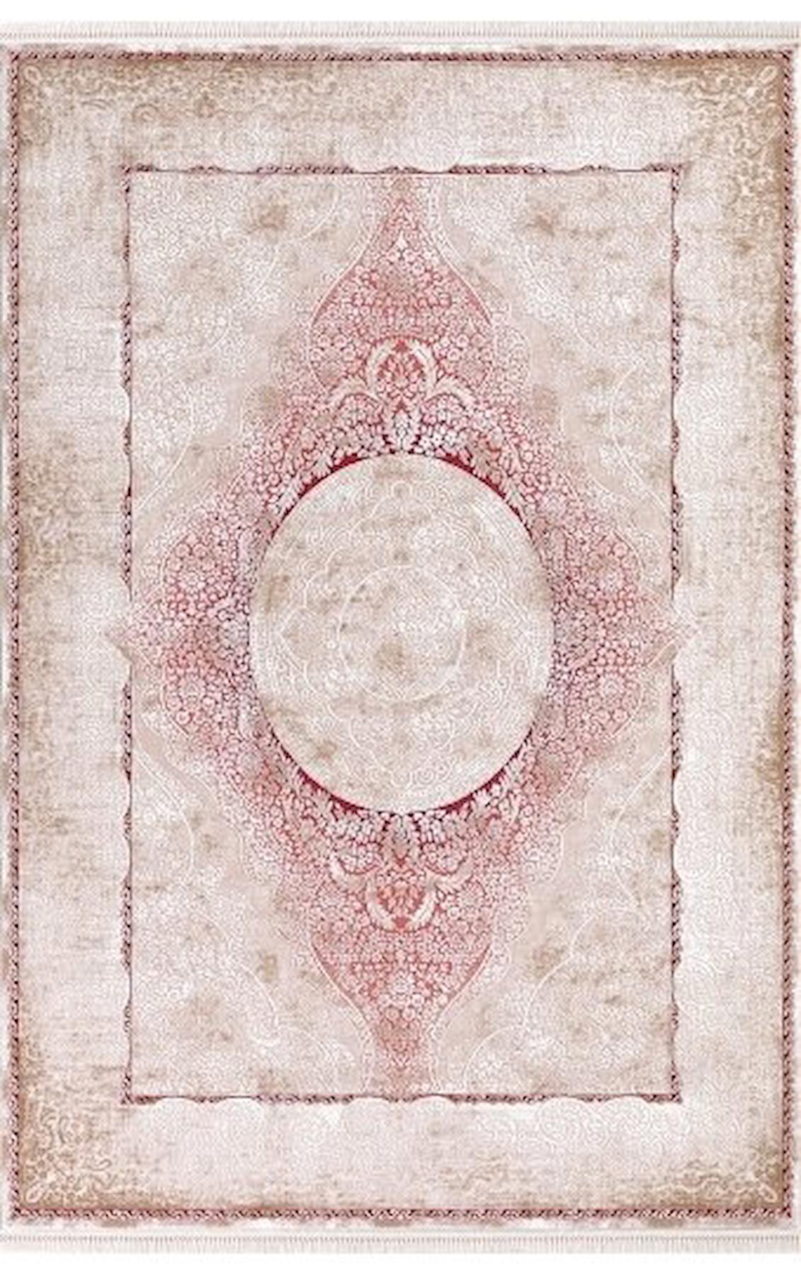 Padişah Santo 31883 Krem 10 mm Akrilik Yıkanabilir İnce Dikdörtgen Makine Dokuma Salon Halısı 40x60 cm