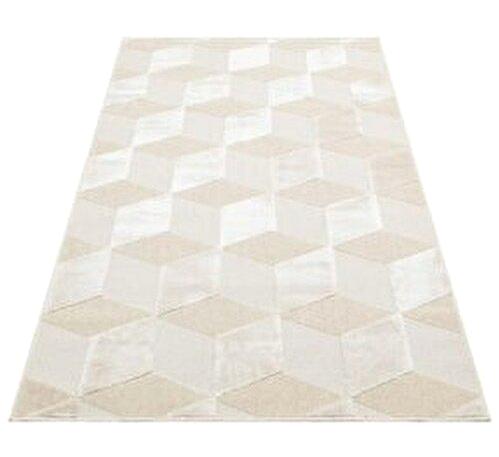 Eko Halı Zenit ZNT05 Krem 7 mm Akrilik Silinebilir Yıkanabilir Orta Kaymaz Dikdörtgen Makine Dokuma Oturma Odası-Salon Halısı 100x150 cm