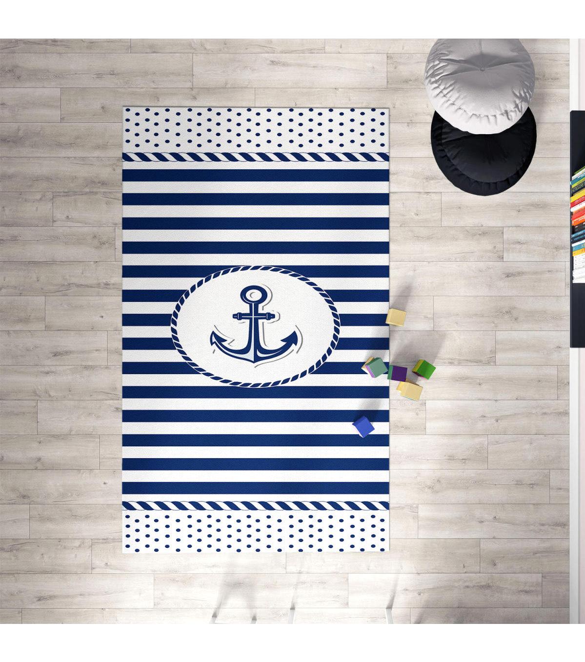 Chiron Baby Ceritti CRTT024 Krem 5 mm Pamuk-Polyester Antialerjenik Yıkanabilir İnce Kaymaz Taban Figürlü Dikdörtgen Makine Dokuma Çocuk Odası Halısı 120x180 cm