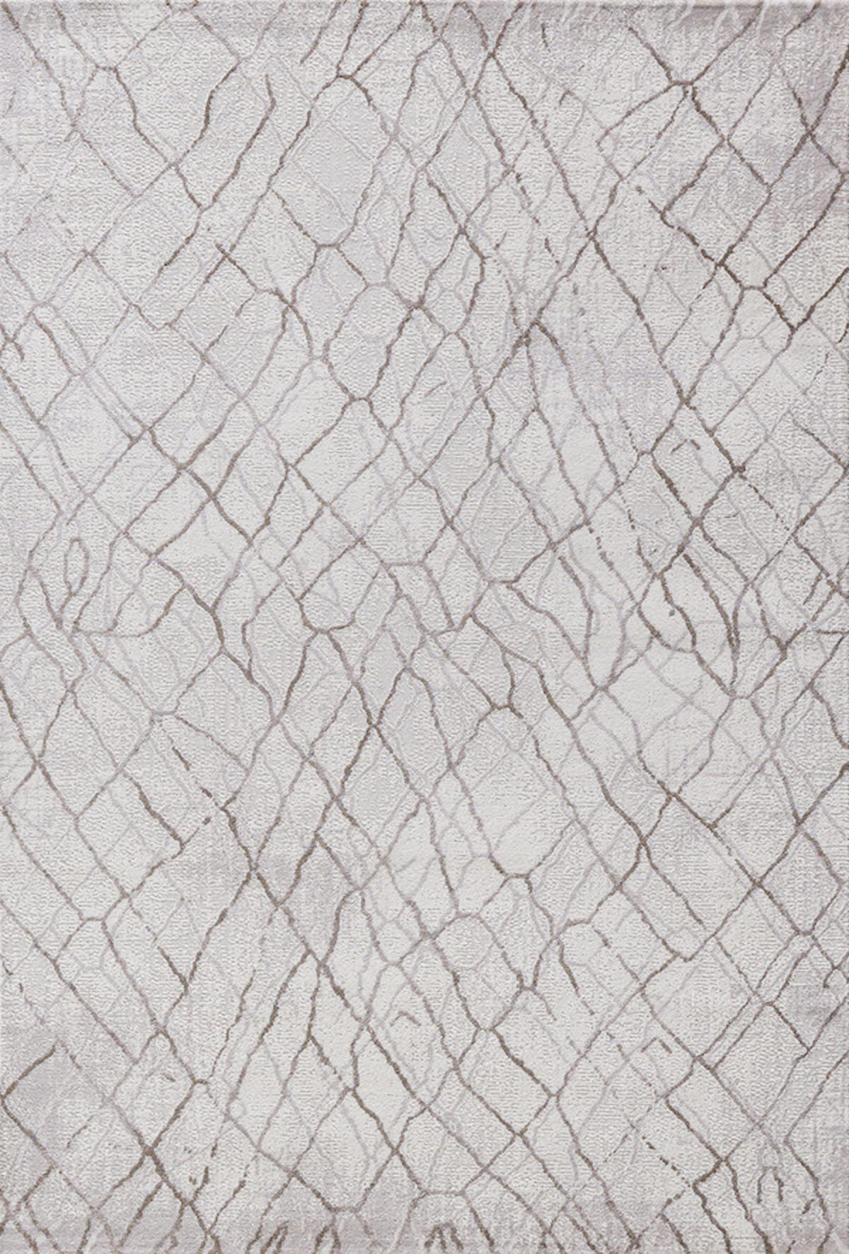 Dinarsu Adora 36390 Gri 9 mm Akrilik Yıkanabilir Orta Kaymaz Taban Dikdörtgen Makine Dokuma Salon Halısı 160x235 cm