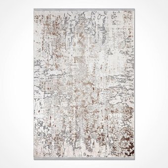 Crea Halı Valera 7817AK Krem 8 mm Akrilik Toz Tutmaz Yıkanabilir Orta Soyut Temalı Dikdörtgen Makine Dokuma Salon Halısı 200x300 cm