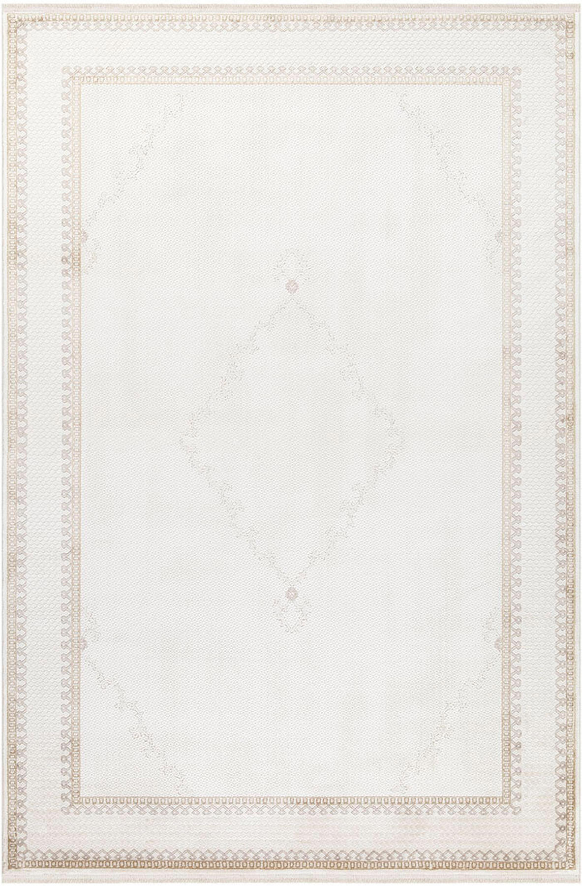 İpek Home Allures 12238 Bej-Kahverengi 8 mm Akrilik Yalıtıma Yardımcı Yıkanabilir Orta Kaymaz Pamuk Taban Dikdörtgen Makine Dokuma Salon Halısı 80x150 cm