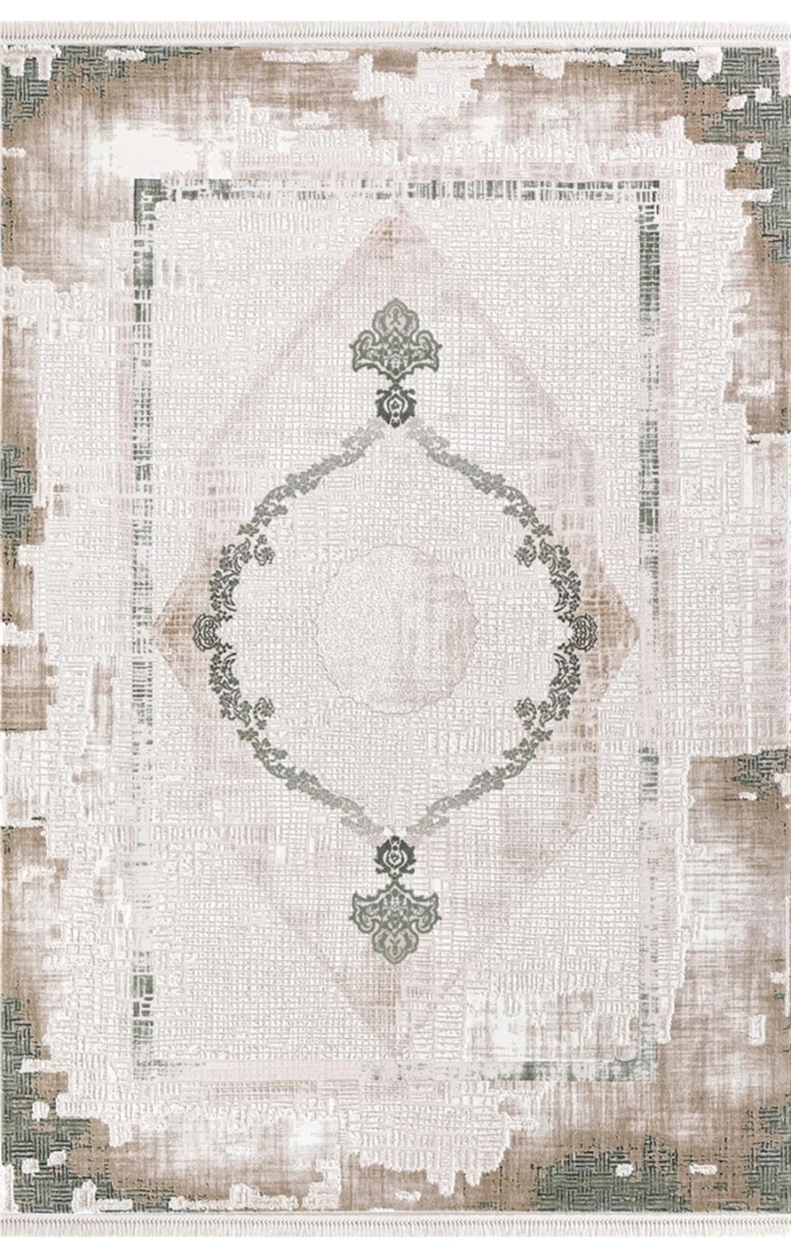 Dinarsu Arora 31887 Yeşil 11 mm Akrilik Silinebilir Yıkanabilir Orta Kaymaz Dikdörtgen Makine Dokuma Salon Halısı 120x180 cm