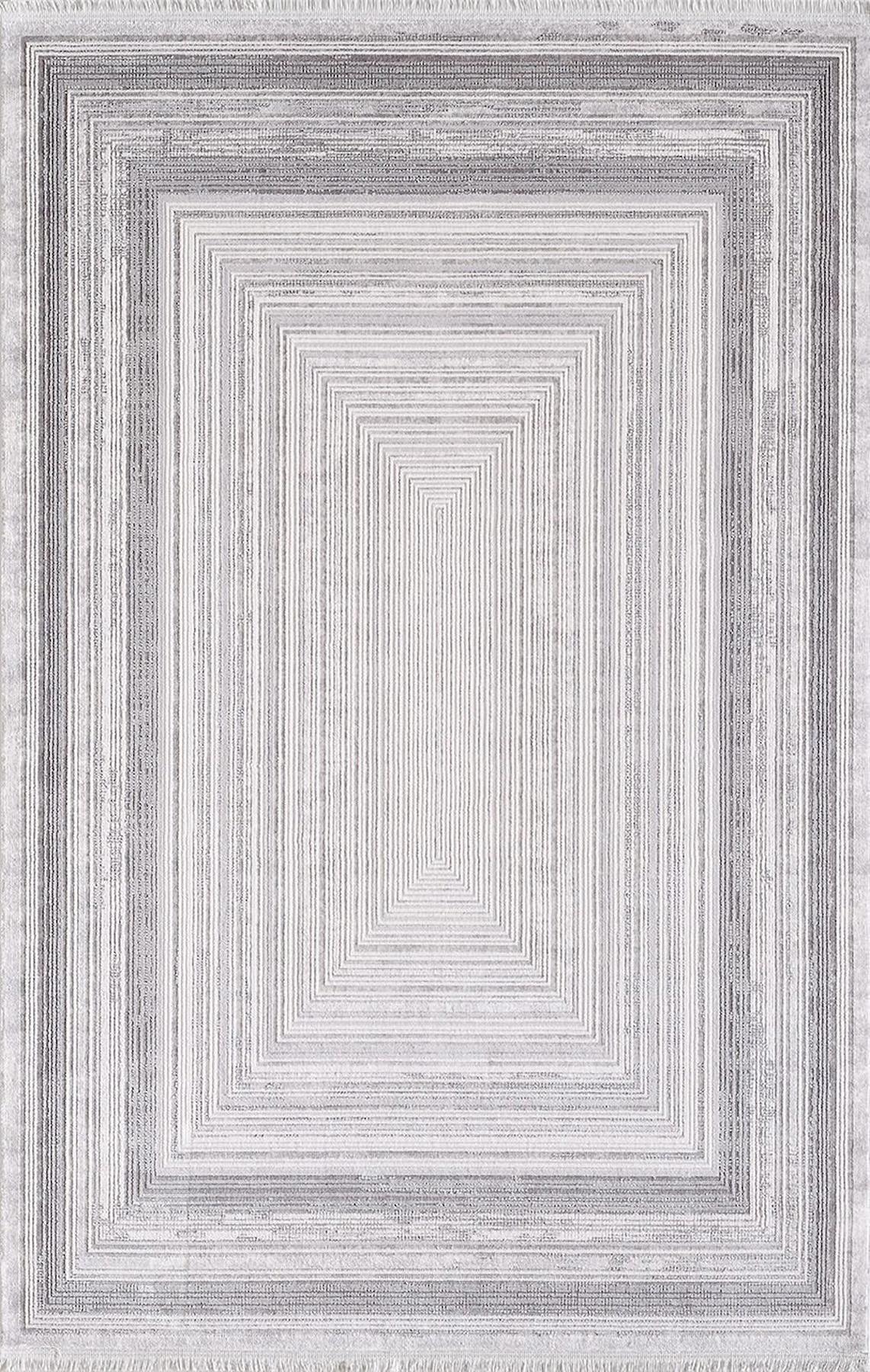 Artemis Halı 02235C Krem Akrilik Yıkanabilir İnce Kaymaz Jüt Taban Dikdörtgen Makine Dokuma Salon Halısı 100x200 cm